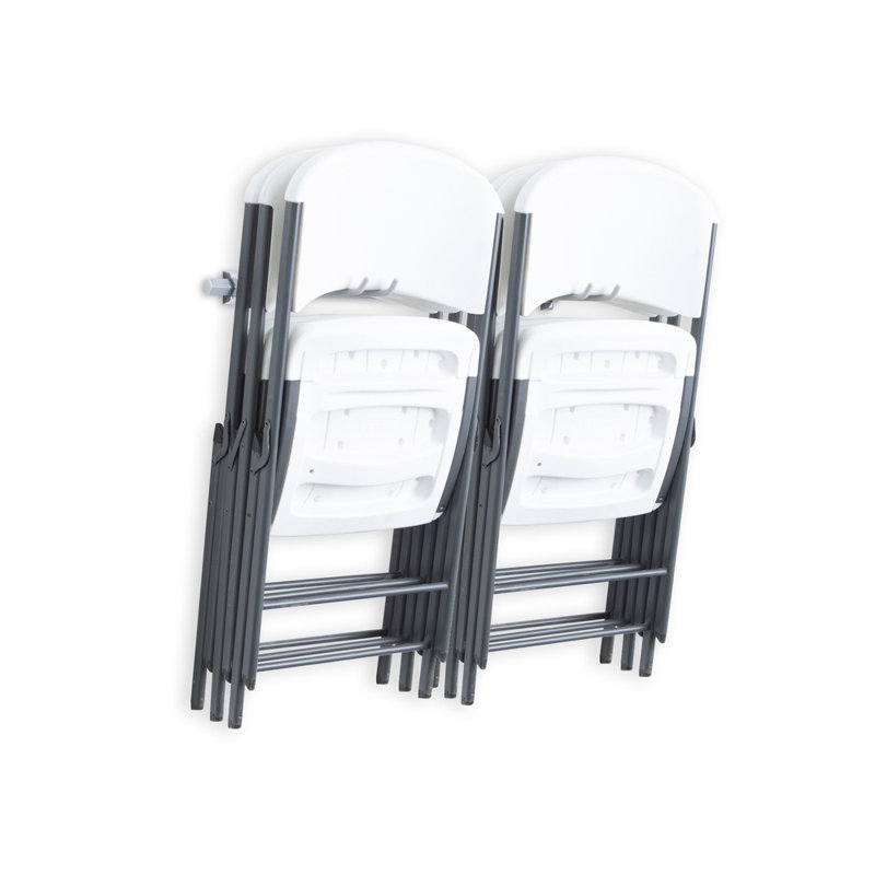 Small Steel Folding Chair Rack with Rubber-Coated Hooks