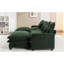 Canapé modulaire de 111 po, revêtu de chenille, double coussin, deux porte-gobelets amovibles, de charge et de rangement pour le salon-991400888