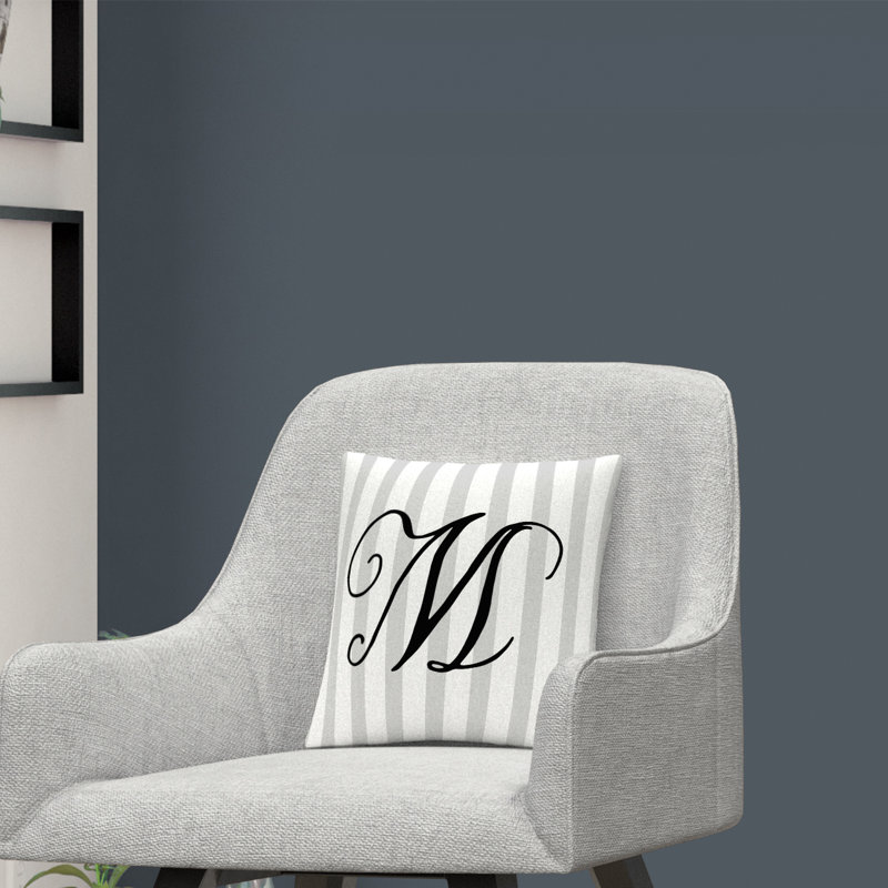 ABC Striped Throw Pillow, M