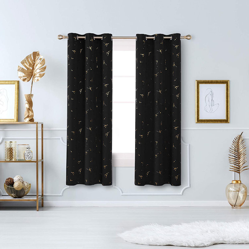 Makvala Room Darkening Curtain Pair, 42" W x 45" L, Pink