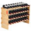 Étagère à vin modulaire empilable pour 36 bouteilles, en bois de bambou, à 4 niveaux
