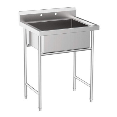 29.1'' L x 25.1'' W Silver Freestanding Laundry Sink