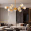 Lustres modernes en cristal, lustre doré 9 lumières pour la chambre à coucher du salon (sans ampoules)