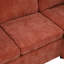 Lit modulaire en forme de L 81,9 po orange avec canapé-lit, compartiment caché, tissu chenille, coussins décoratifs, conception ergonomique pour le décor des chambres d'amis 81,9 po, en L, orange, lit, rangement, assorti-1206295413
