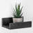 Picture Ledge Floating U-Shape Wooden Wall Shelves, Set of 3 - Black