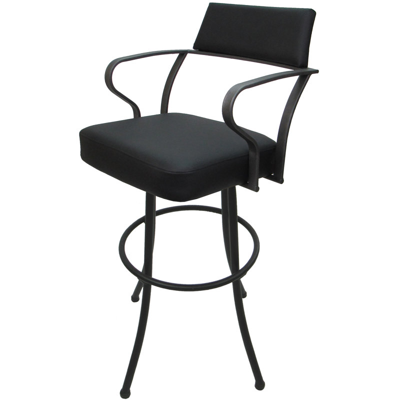 Tabouret pivotant très grand 34,00 po Jabria, Gris, Gris