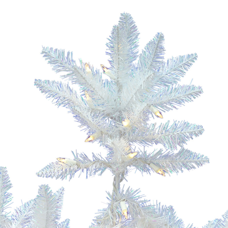 Sparkle White Spruce Artificial Christmas Tree, 8.5', Pure White LED