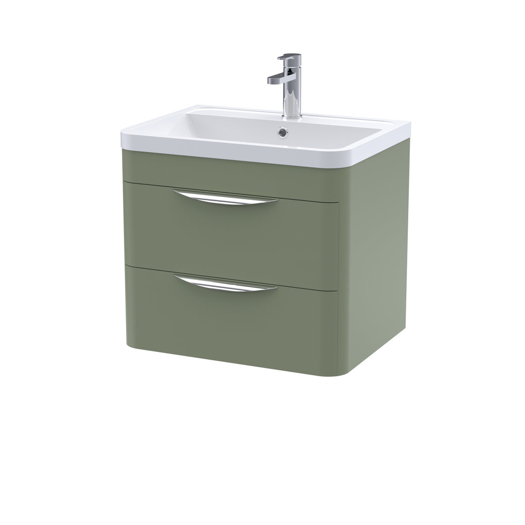Parade 600mm Single Bathroom Vanity with Integrated Polymarble Basin