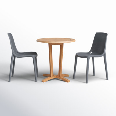 Anautica 2 - Person Teak Patio Dining Set with Round Table