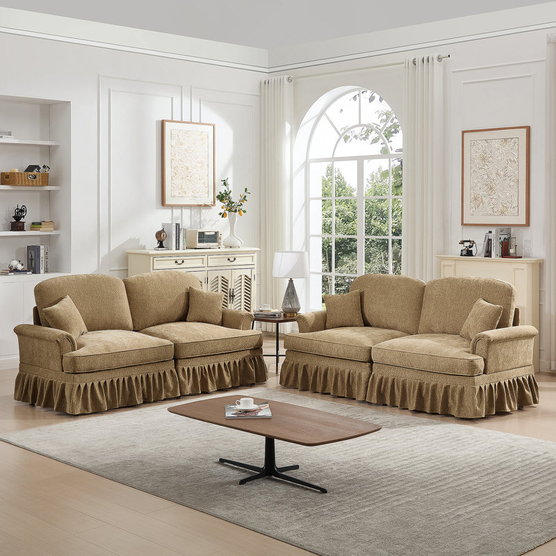 2 Piece Chenille Standard Living Room Set