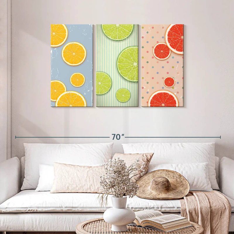 Yarlin Chic Citrus Slices, 28" H x 45" W