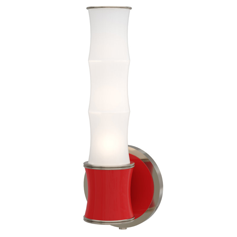 Kane Wall Sconce, Ruby Red/Silver