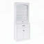 Armoire de rangement polyvalente avec plusieurs compartiments et tablettes personnalisables