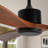 52-Inch Wood Ceiling Fan NO Light with Solid Wood Blades, Quiet Reversible DC Motor and Remote Control-1040775402