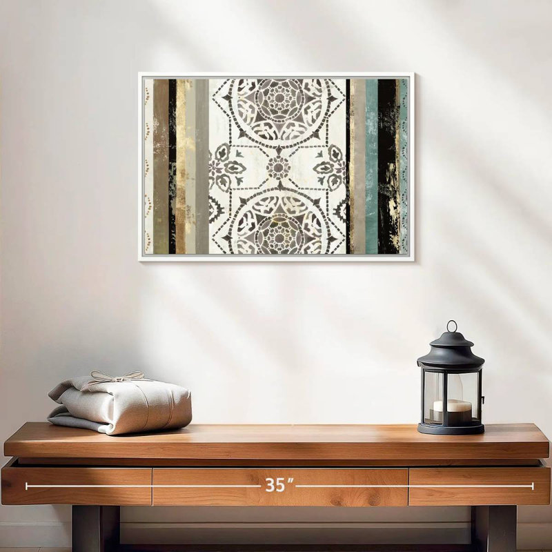Modernisé I, Cadre flottant blanc, 19 po x 13 po