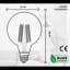 Globe 125 Dimmable LED E27 Screw Bulb 8W 3 Pack
