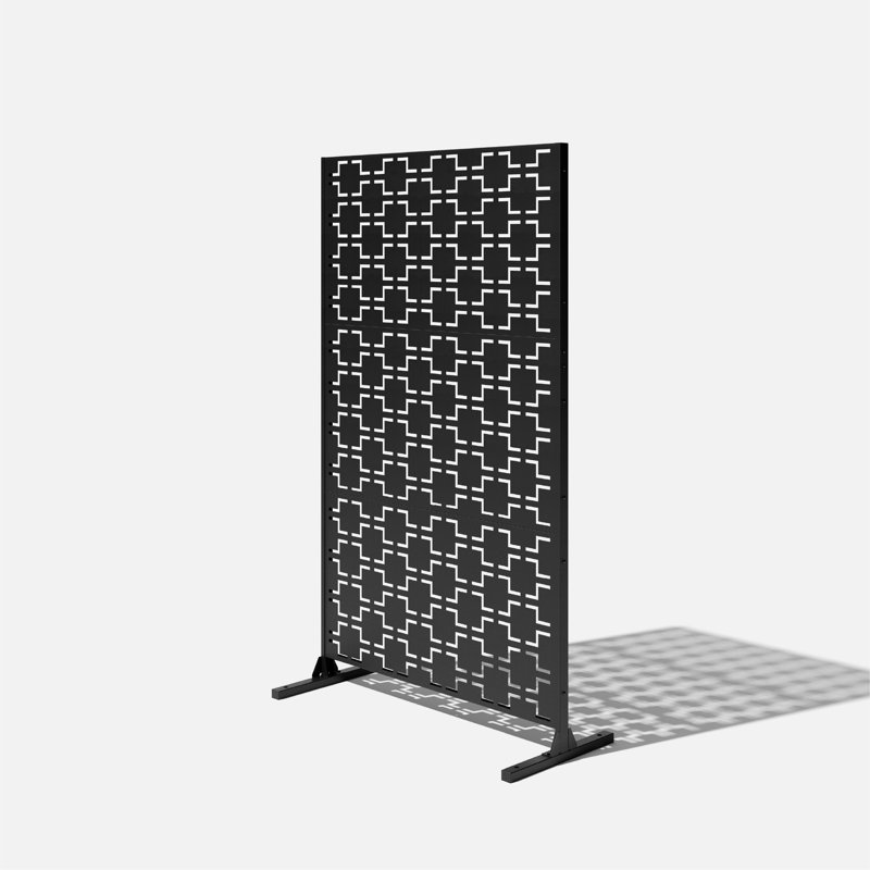 Ensemble de moustiquaires à motif de quadrant en plastique noir Screen Series