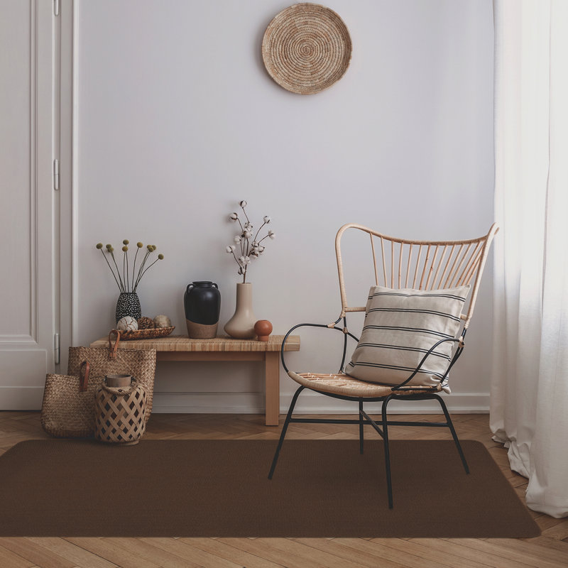 Skid-Resistant Carpet Indoor Area Rug Floor Mat - Chocolate Brown - Many Other Sizes To Choose From, Square 8'