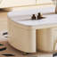 Table basse extensible de style crème