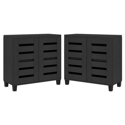 Lismore 2-Door Shoe Storage Cabinet (Set Of 2) – Holds 24 Pairs