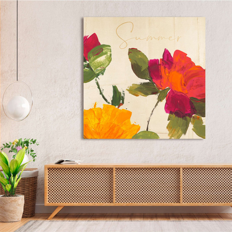 Careless Floral Summer II by Teo Rizzardi - Wrapped Canvas Print, 40cm H x 40cm W