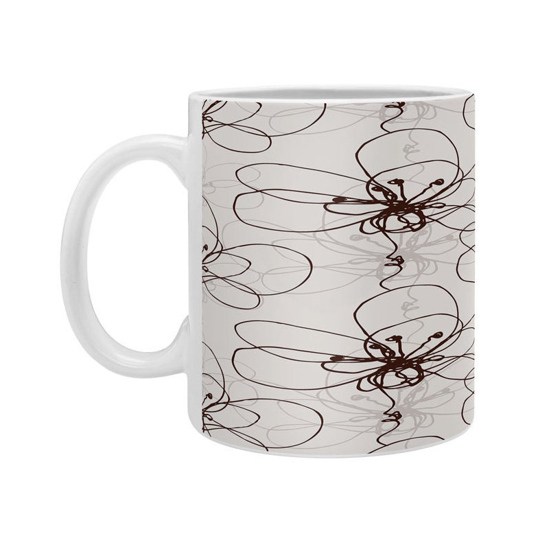 Grande tasse à café floral