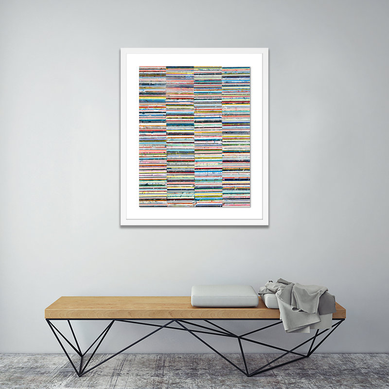 Dash #9 Painting by Brad Ellis, 24" H x 20" W x 1.5" D, White