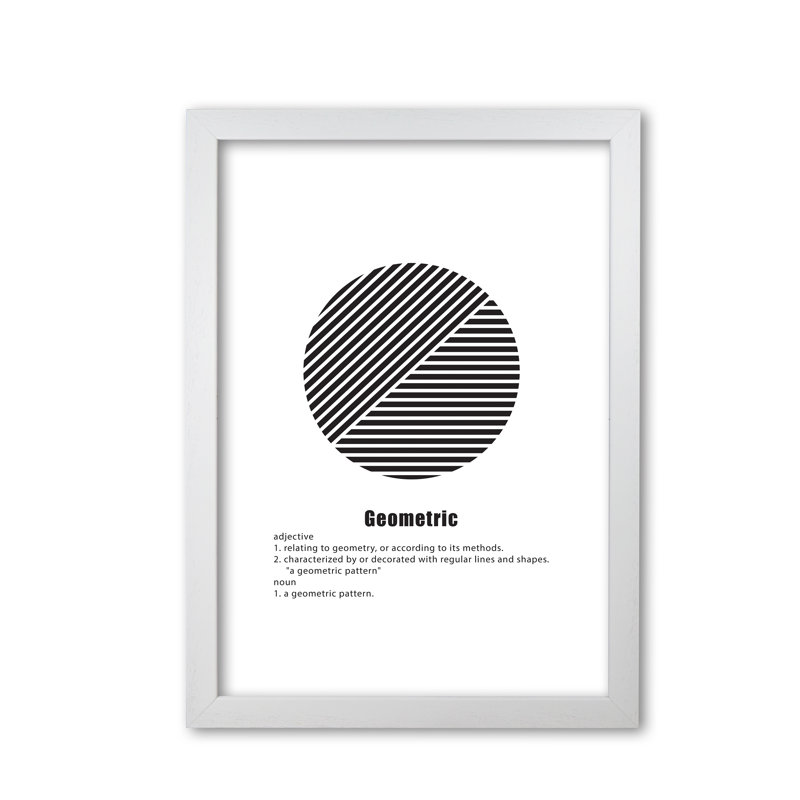 Geometric Meaning Textual Art Print By Pixy Paper by Pixy Paper - Print, White Grain, 29.7cm H x 21cm W