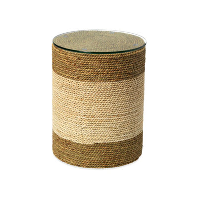 Aariya Glass Top End Table