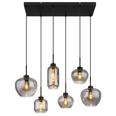6 - Light Matte Black Pendant