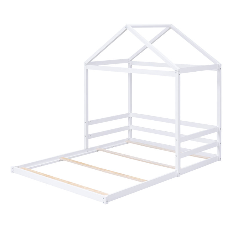 Anyi Platform Bed, White