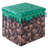 Minecraft: Ottoman - Small - Pixel Grass Block Collapsible Storage w/ Lid, Footrest Box ,11x.8" Square Cube, Store Toys, Game Theme Decor, Licenced