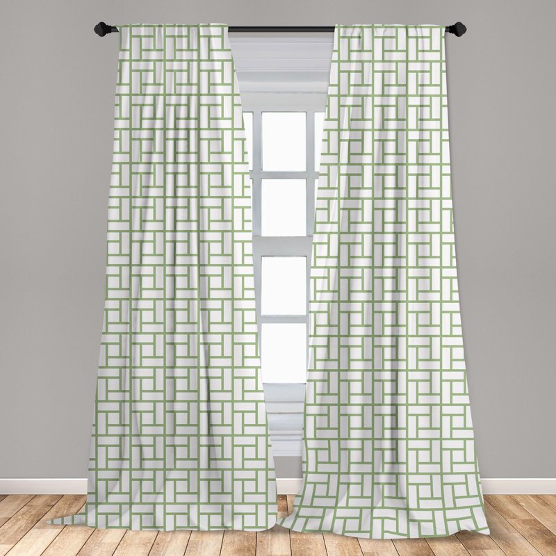 Semi-Sheer Rod Pocket Curtain Panels, 28" x 84"