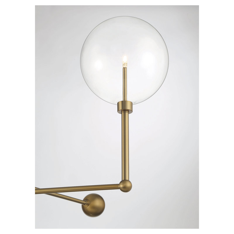 Debraa 3-Light Chandelier In Oil Rubbed Bronze, Natural Brass