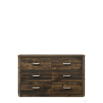 Commode rustique à finition noyer