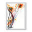 Cadre photo « abstract handpainted orange florals », reproduction sur toile-48412480-48412485