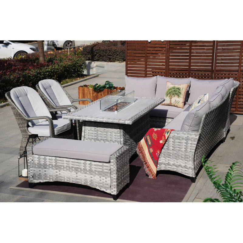 Algird 10 - Person Patio Conversation Set with Cushions