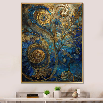 Gwyndolyn «Blue and Gold Melody Of Boho II» sur toile