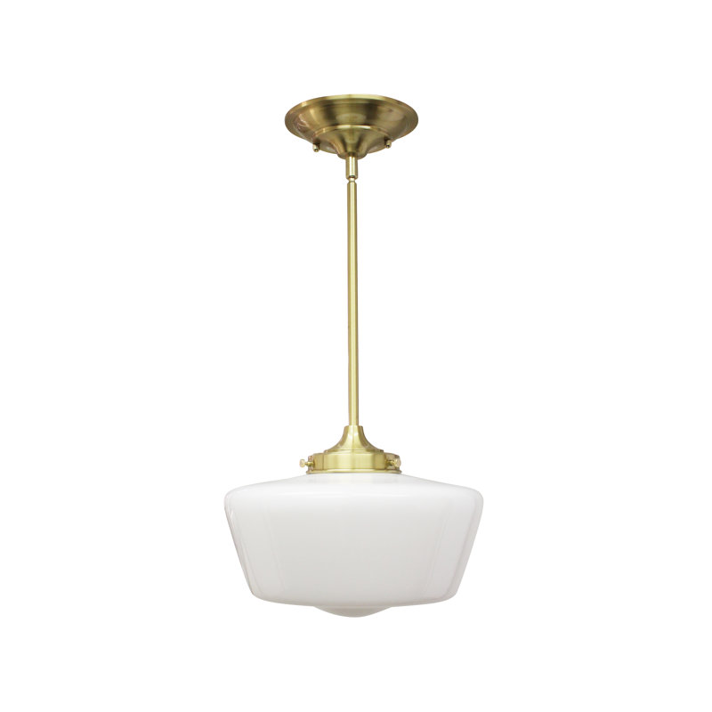 Luminaire suspendu simple à 1 lumière Bevans, Laiton