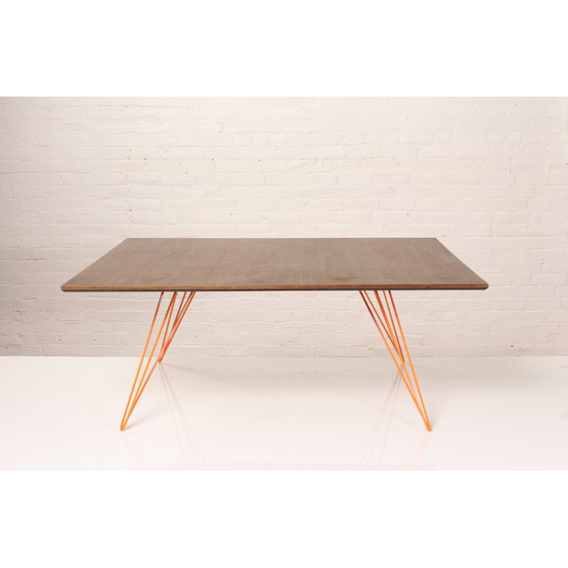 Williams Coffee Table, Orange, 18" H x 46" L x 40" W, Walnut