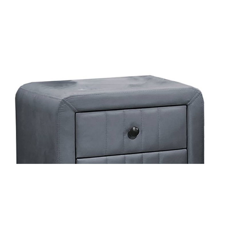 Table de chevet Sylvia, Gris foncé