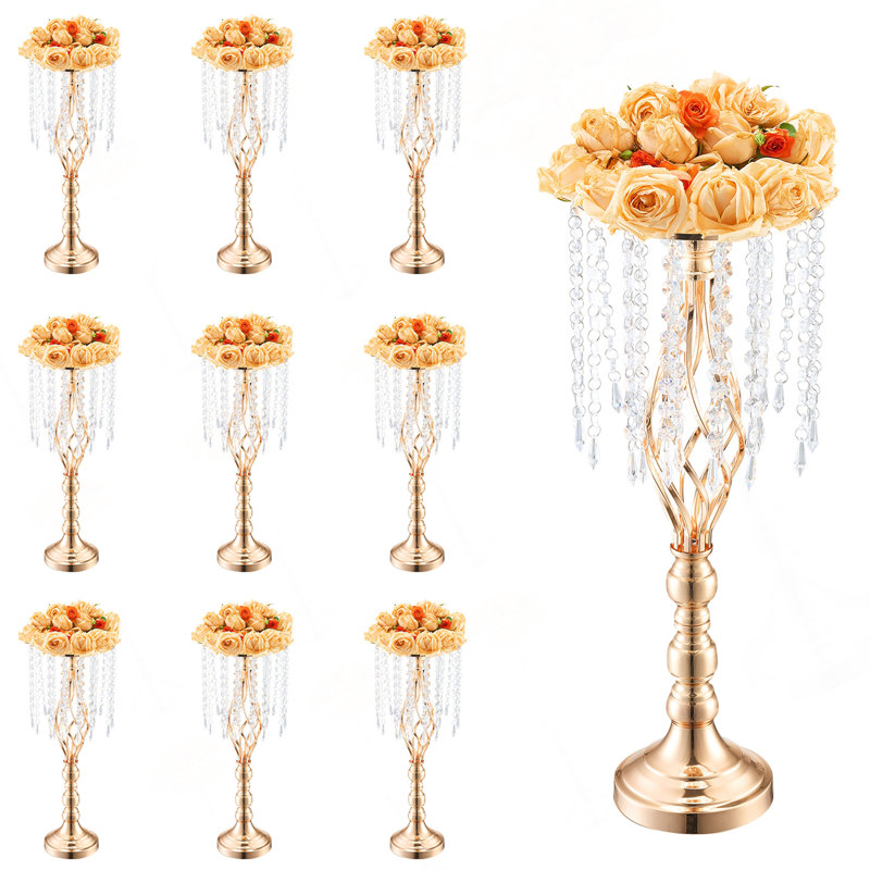 Vase en cristal 10 pièces 55 cm / 21,65
