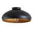 1- Light E26 60W Bulb 15.75 inch Black Painted Finished Flush Mount Light Fixture