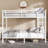 Metal Full XL Over Full XL Bunk Bed for Teens and Adults, Space-Saving, Noise-Reduced, No Box Spring Needed