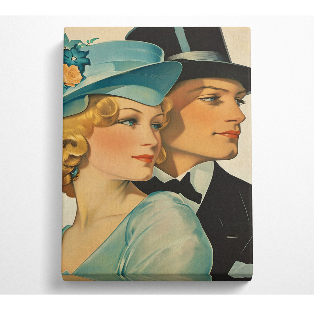 Vintage Couple - Kunstdrucke auf Segeltuch