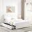 Criselle Bed Frame with Headboard Boucle Bed Frame with 4 Drawers Storage Bed Adjustable Headboard