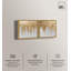 Ensemble de 2 décorations murales modernes Gilded Luxe sur toile par Art Remedy, cadre doré, 30 x 30-367080144-367080146