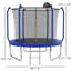 Trampoline de cour moderne de 8 pi avec enceinte sécuritaire Modern Luxury Furniture