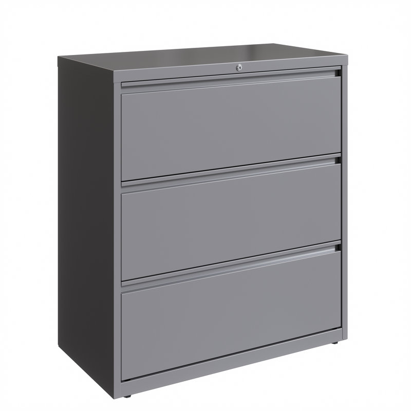 36'' Wide 3 -Drawer Steel File Cabinet, Arctic Silver