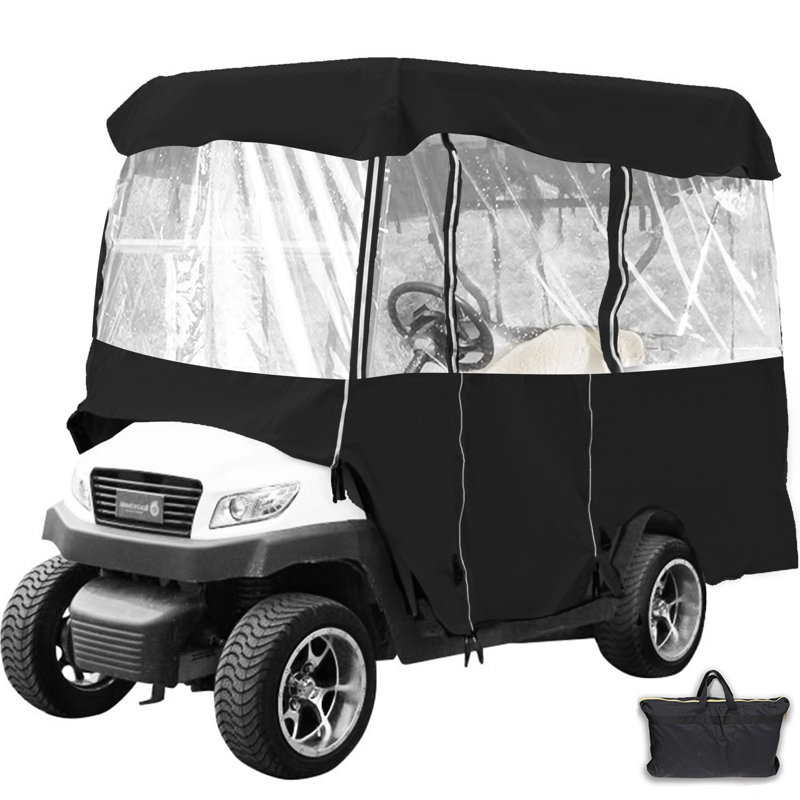 Housse de chariot de golf à fermeture autoagrippante, H 62,2 po x l 78,7 po x P 43,3 po, Noir